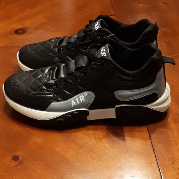 BLS-ECKE AIR" Black and Gray Sneakers - Picture 4 of 10
